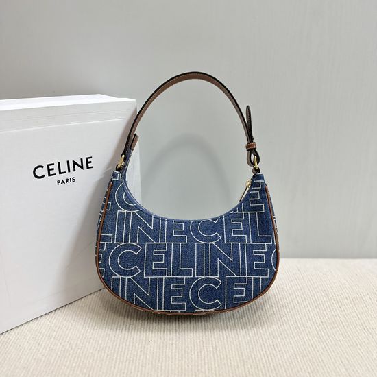 Celine AVA Denim Printed Shoulder Bag 193952