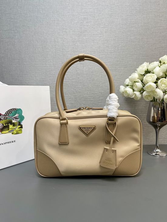 Prada Re-Nylon Medium Tote Bag with Leather Accents 1BB115