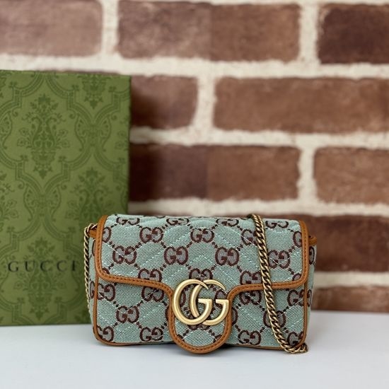 Gucci Crossbody Bag Light Blue Canvas 783141