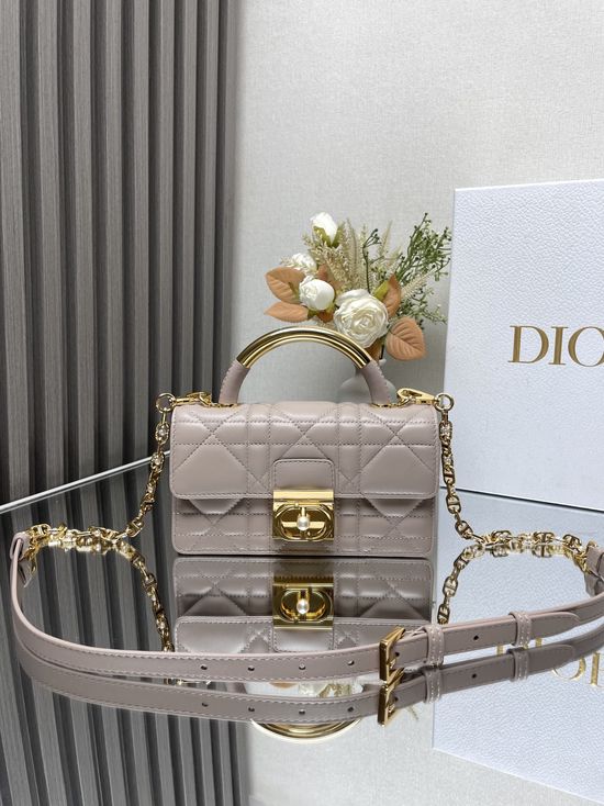 Christian Dior Ange Mini Handbag with Beaded Chain Strap M4401
