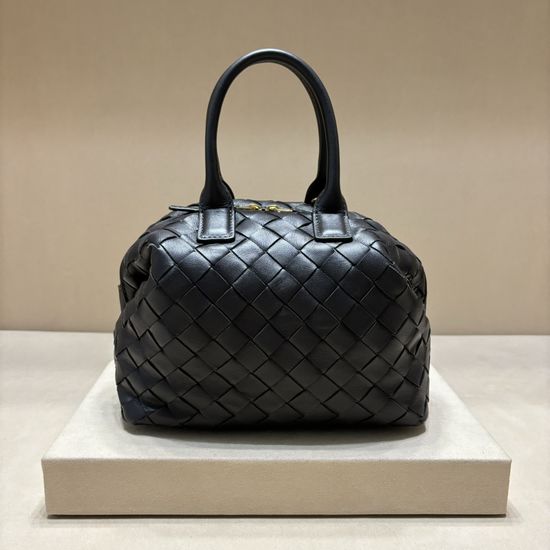 Bottega Veneta Intrecciato Woven Leather Bowling Bag 7460