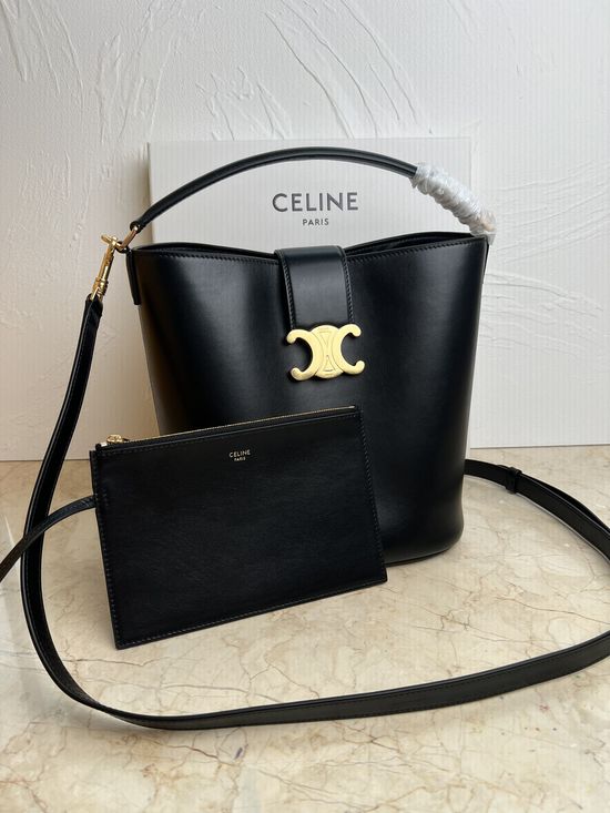 Celine LOUISE Smooth Calfskin Bucket Bag 116613FX9.38NO