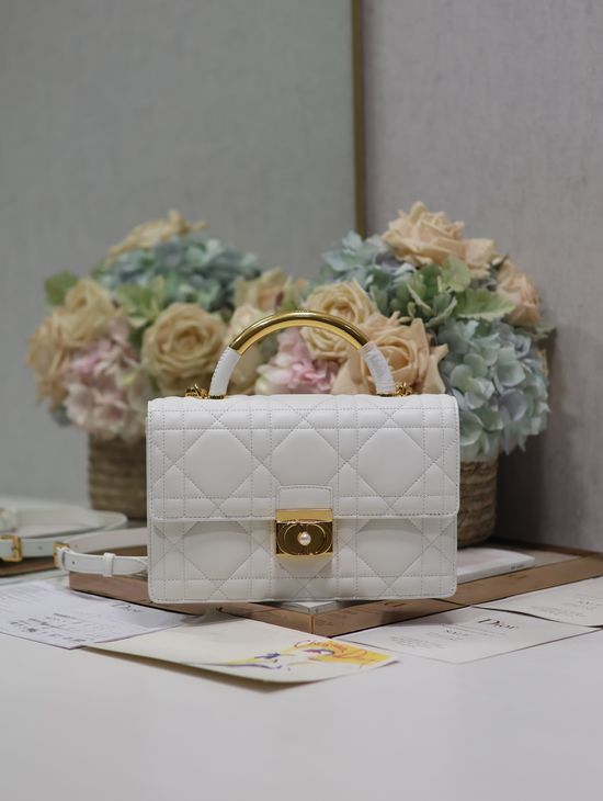 Christian Dior Ange Elegant White Handbag 4402