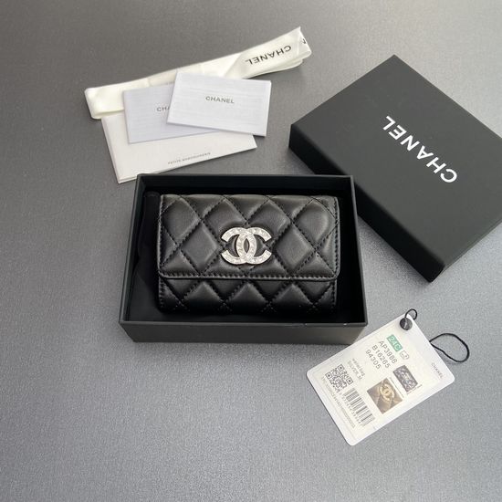 Chanel Wallet Lambskin Black AP3986
