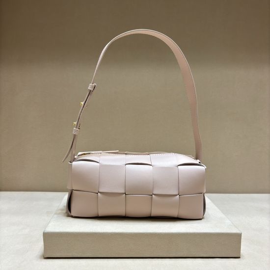 Bottega Veneta Brick Cassette Woven Sheepskin Shoulder Bag 9305