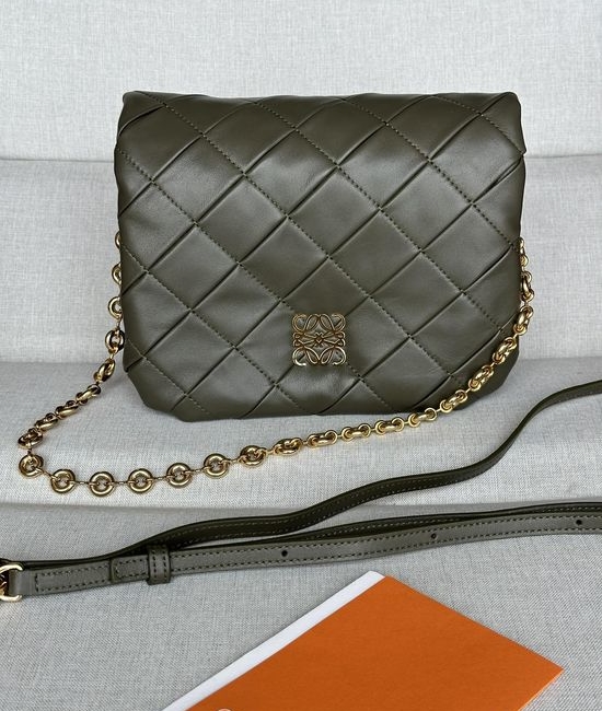 Loewe Puffer Goya Pleated Nappa Leather Handbag 9701
