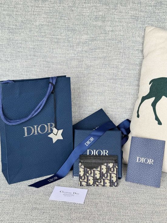 Christian Dior Saddle Grain Leather Card Holder 2ADCH164YKS