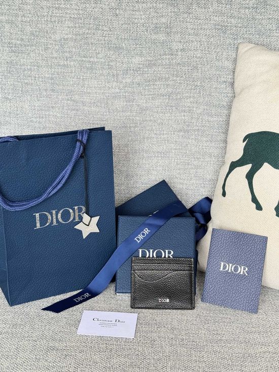 Christian Dior Saddle Grain Leather Card Holder 2ADCH164YKS