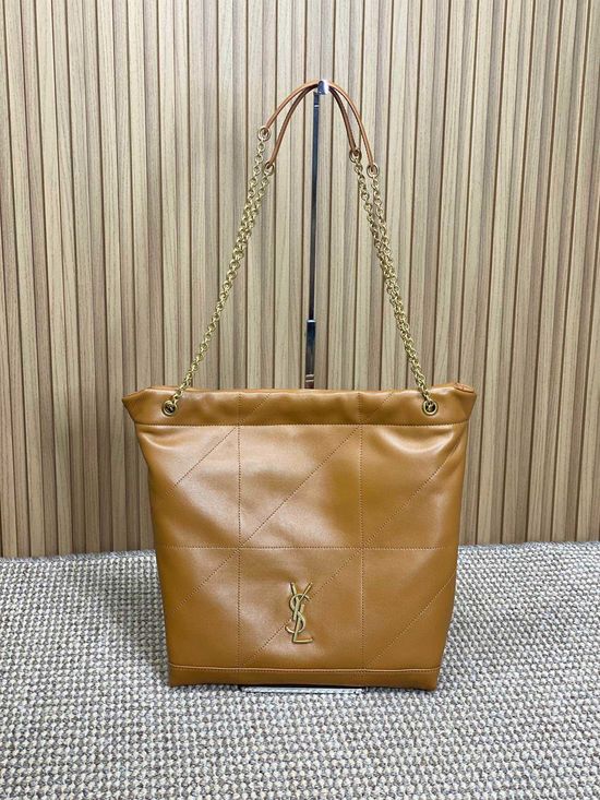 Yves Saint Laurent Pochon Bucket Bag Chic Quilted Italian Leather 781666