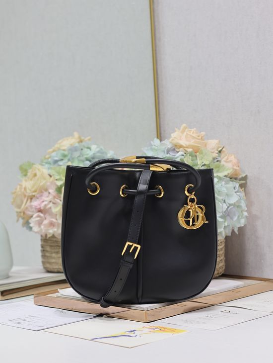 Christian Dior Nolita Handbag Modern Elegant Black 2312