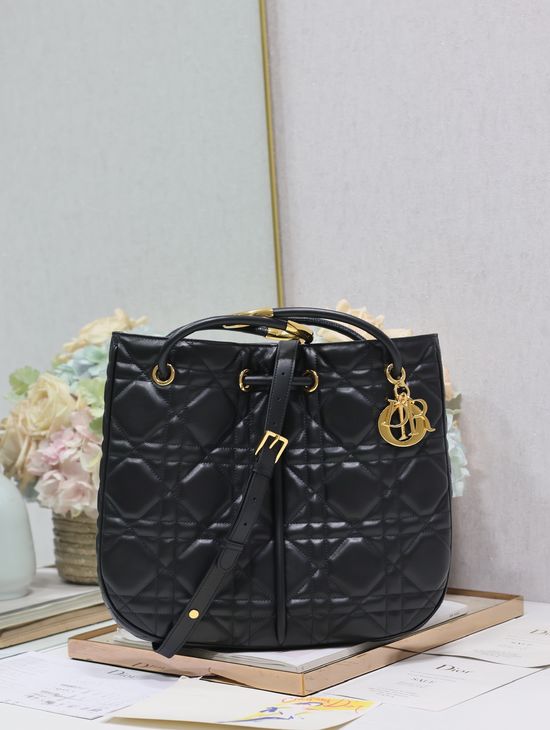 Christian Dior Nolita Black Embroidered Handbag 869