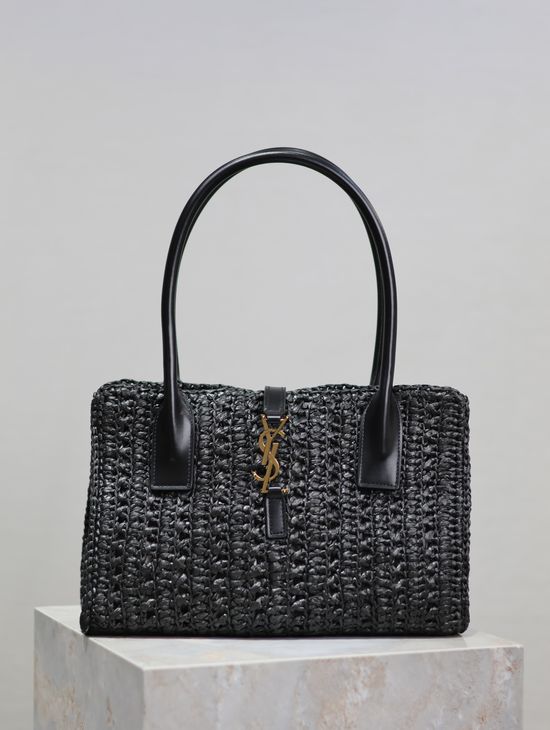 Yves Saint Laurent Raffia Woven Handbag 262149
