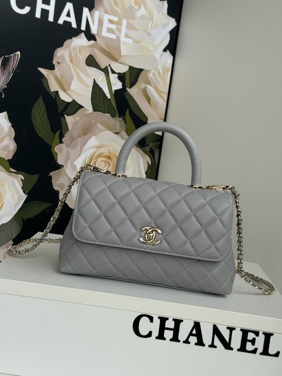 Chanel Coco Handle Lambskin Lizard-Print Shoulder Bag 92990