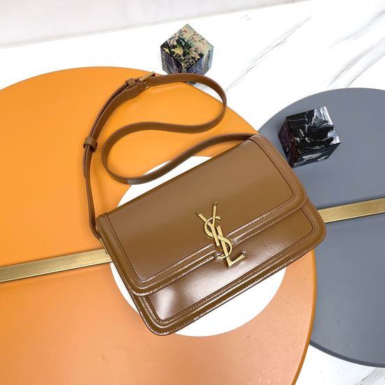 Yves Saint Laurent Solferino Box Leather Shoulder Bag 634305.Zx