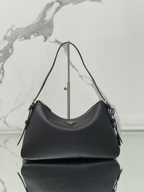 Prada Hobo Soft Leather Large Shoulder Bag 1BC228