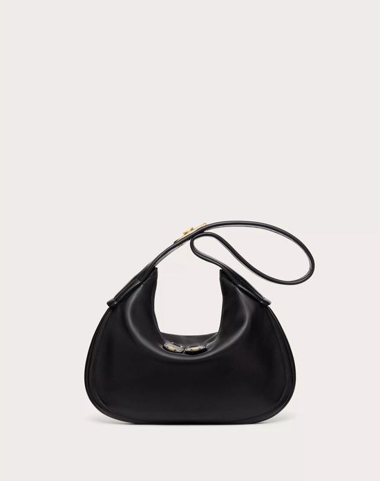 Valentino Hobo Shoulder Logo Leather Bag 9055