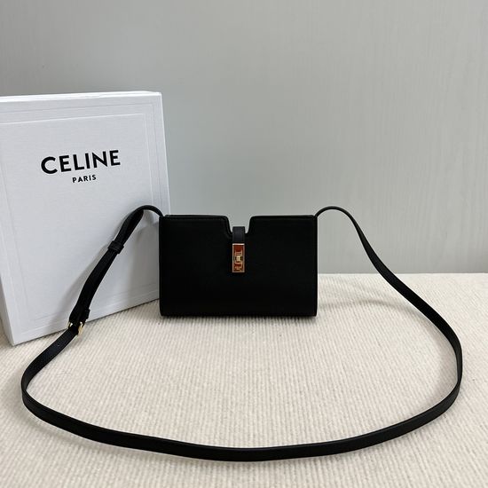 Celine Mini 16 Litchi Grain Leather Crossbody Bag 100443
