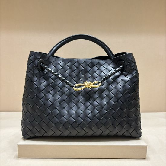 Bottega Veneta Andiamo Woven Lambskin Handbag 8463