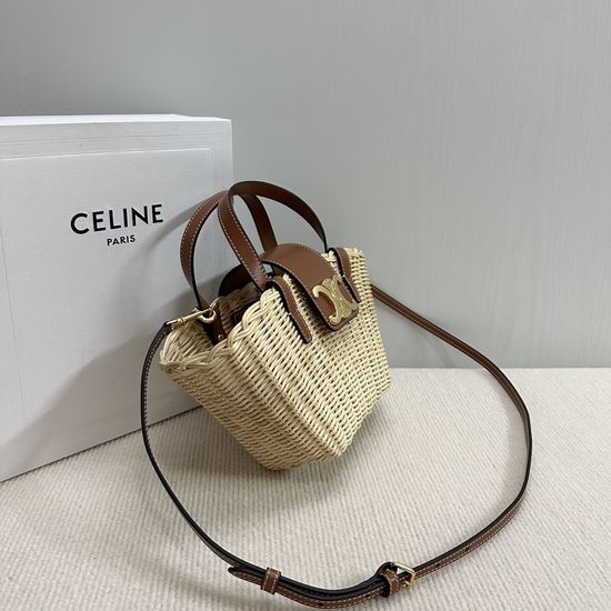 Celine TRIOMPHE Leather Flap Crossbody Bag 116572