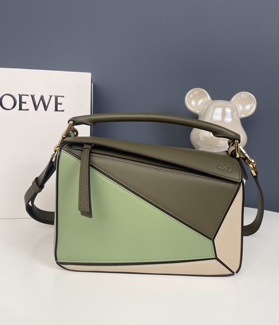 Loewe Puzzle Small Leather Geometric Handbag 9005