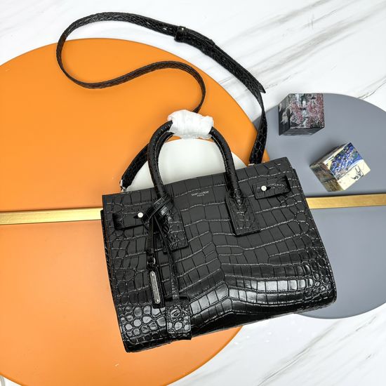 Yves Saint Laurent Sac De Jour Crocodile Pattern Bag 477477