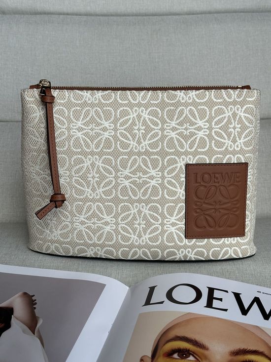 Loewe Anagram Jacquard Canvas Pouch 202