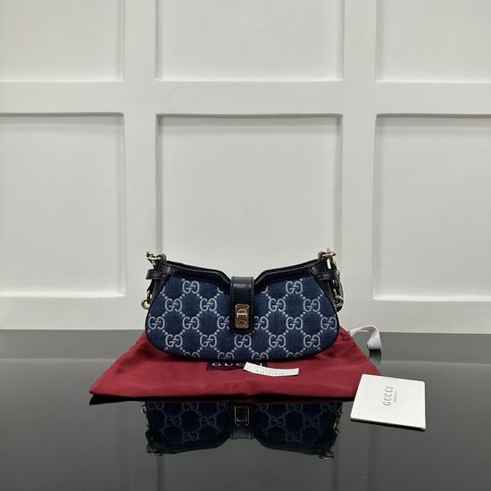 Gucci Padlock GG Denim Mini Shoulder Bag 786015