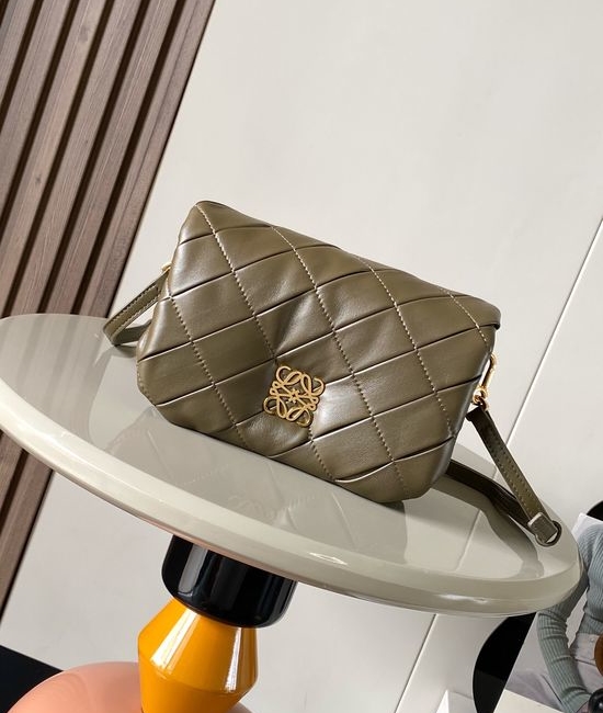 Loewe Puffer Goya Quilted Mini Leather Handbag 9077