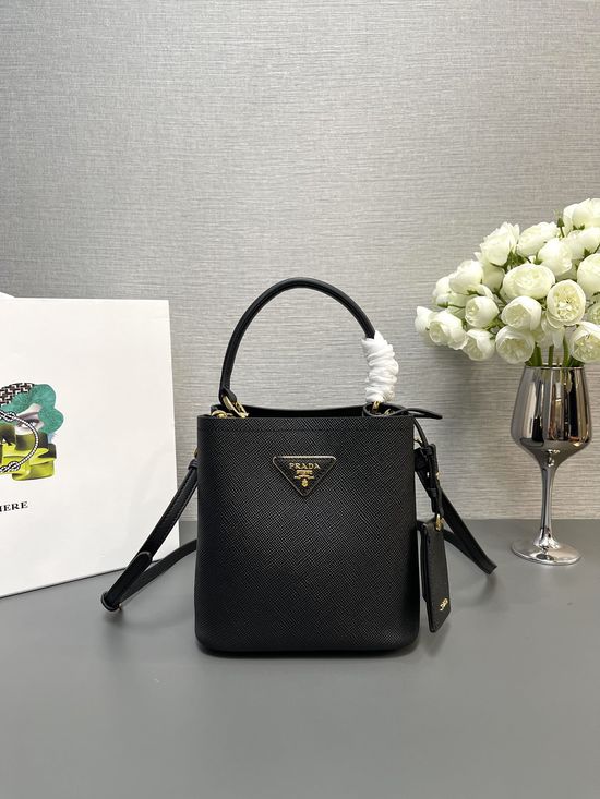Prada Saffiano Leather Mini Bucket Bag 1BA217