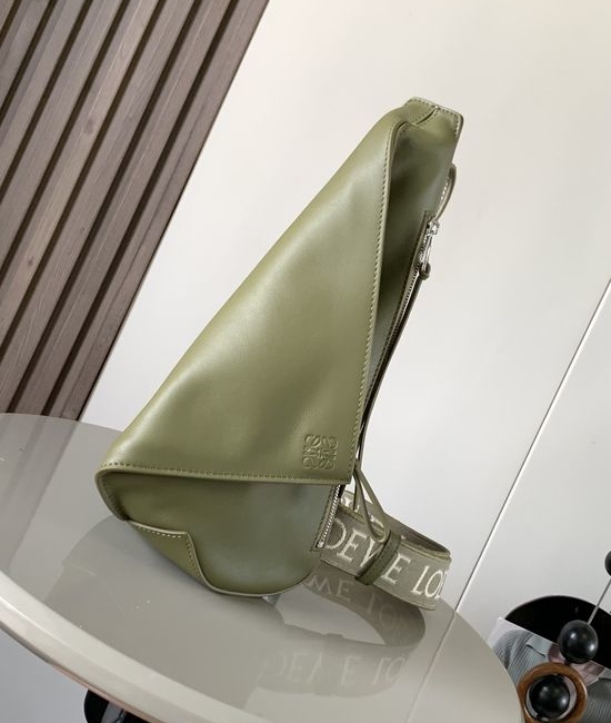 Loewe Anton Sling Leather Jacquard Crossbody Bag 9052