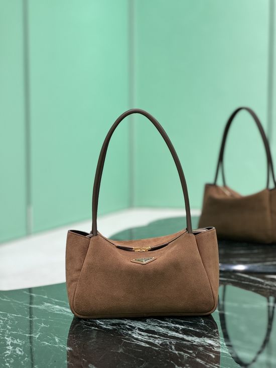 Prada Suede Leather Handbag 1BA444