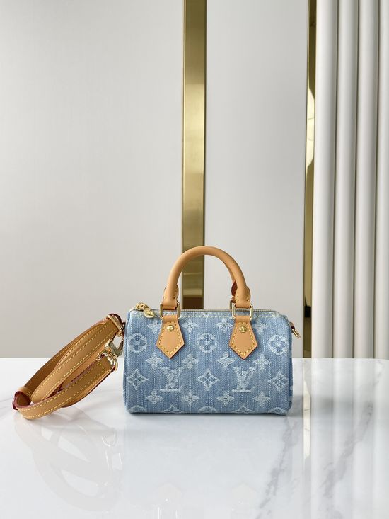 Louis Vuitton NANO SPEEDY Denim Mini Pillow Bag M11212