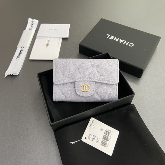 Chanel Leather Zip Pocket Wallet AP0219