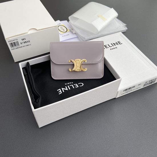 Celine Triomphe Shiny Leather Card Holder 10I582