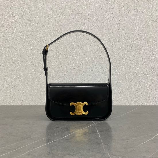 Celine TERENCE Triomphe Leather Shoulder Bag 118313