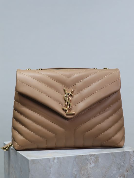 Yves Saint Laurent Loulou Caramel Leather Handbag 487216