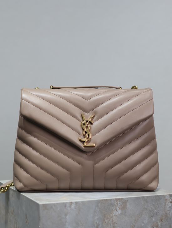 Yves Saint Laurent Loulou Classic Nude Pink Leather Bag 487216