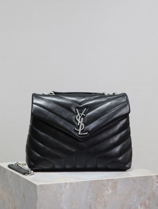 Yves Saint Laurent Loulou Leather Silver Hardware Bag 494699