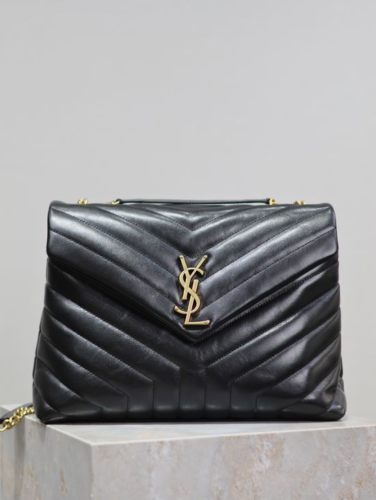 Yves Saint Laurent Loulou Gold Buckle Leather Handbag 487216