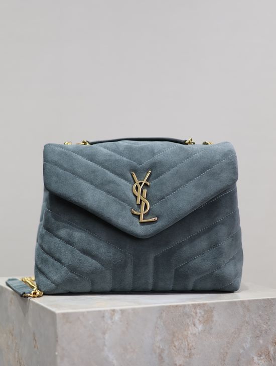 Yves Saint Laurent Loulou Matte Blue Tote Bag 494699