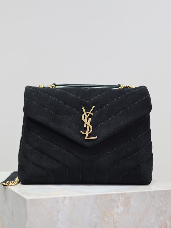 Yves Saint Laurent Loulou Matte Black Shoulder Bag 494699