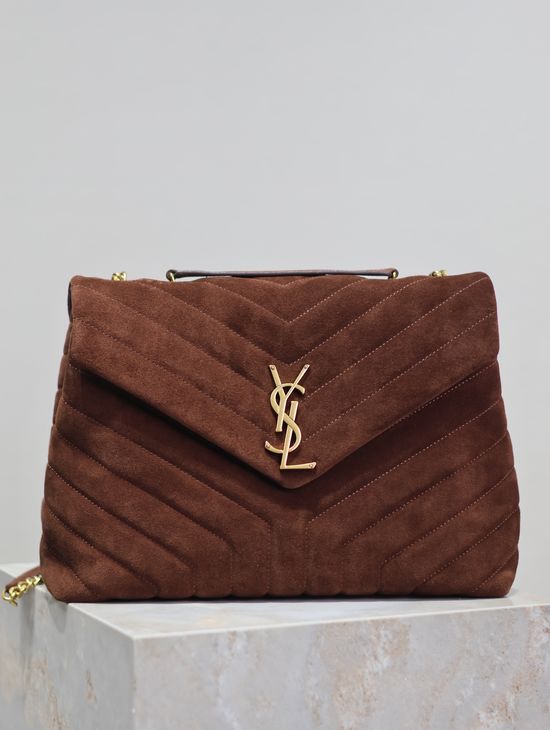 Yves Saint Laurent Loulou Matte Brown Shoulder Bag 487216