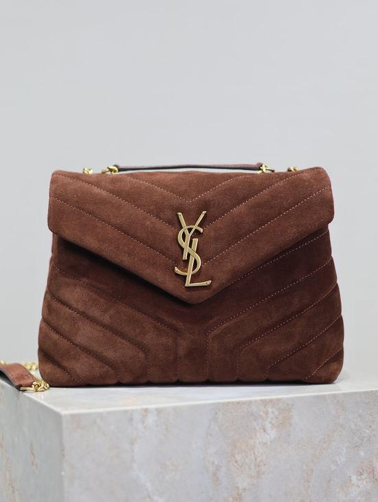 Yves Saint Laurent Loulou Matte Brown Medium Bag 494699
