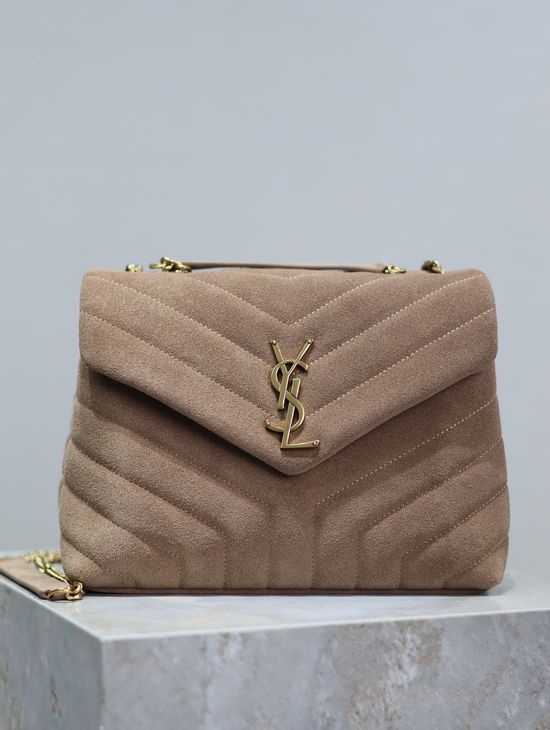 Yves Saint Laurent Loulou Matte Apricot Medium Bag 494699