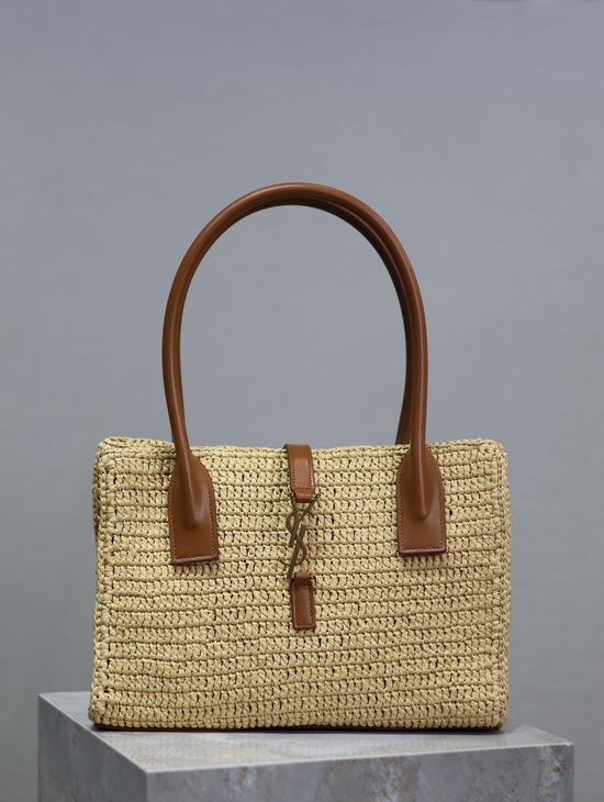 Yves Saint Laurent Raffia Woven Handbag 262149
