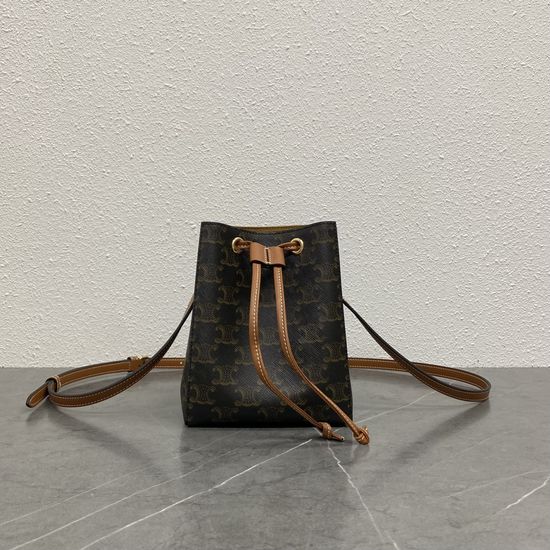 Celine New Smal Size Drawstring Bucket Bag with Adjustable Strap 100742