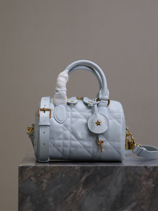 Christian Dior Groove 20 Blue Calfskin Handbag 1365