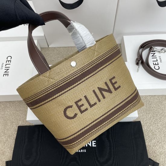 Celine CABAS Mini Fabric Leather Handbag 116992