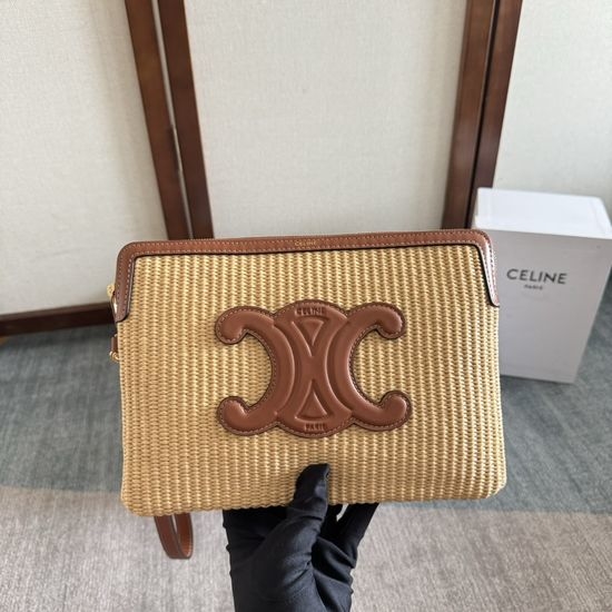 Celine Zippered Clutch Bag With Wrist Strap 107502