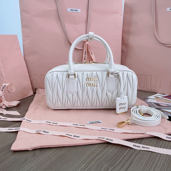 Miu Miu Matelasse Lambskin Bowling Bag 5BB148